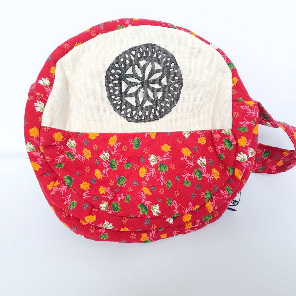 Round sari shoulder bag