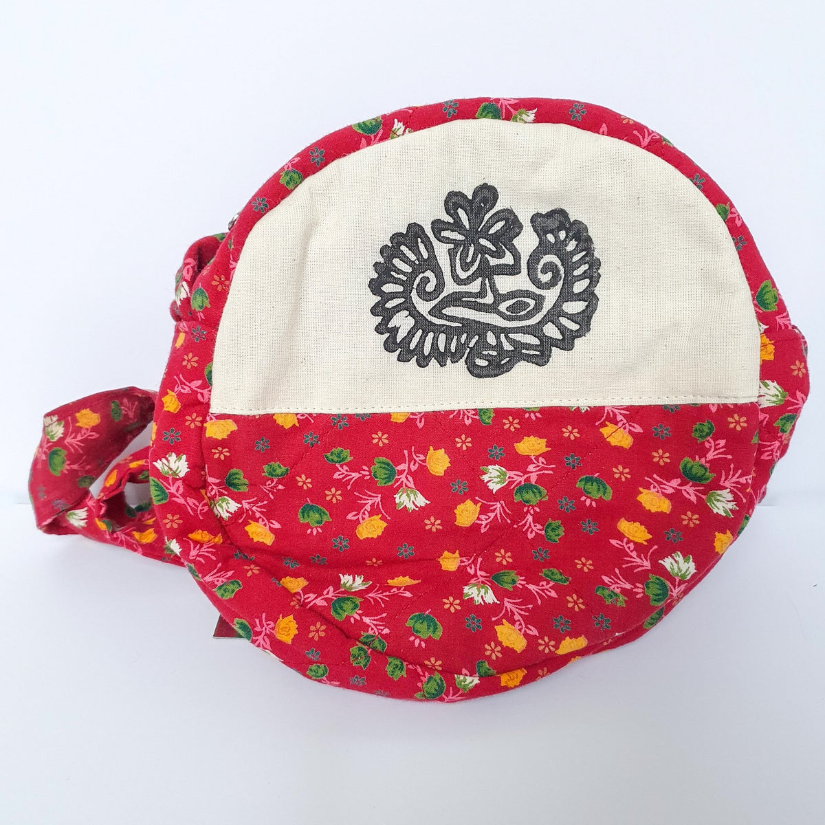 Round sari shoulder bag