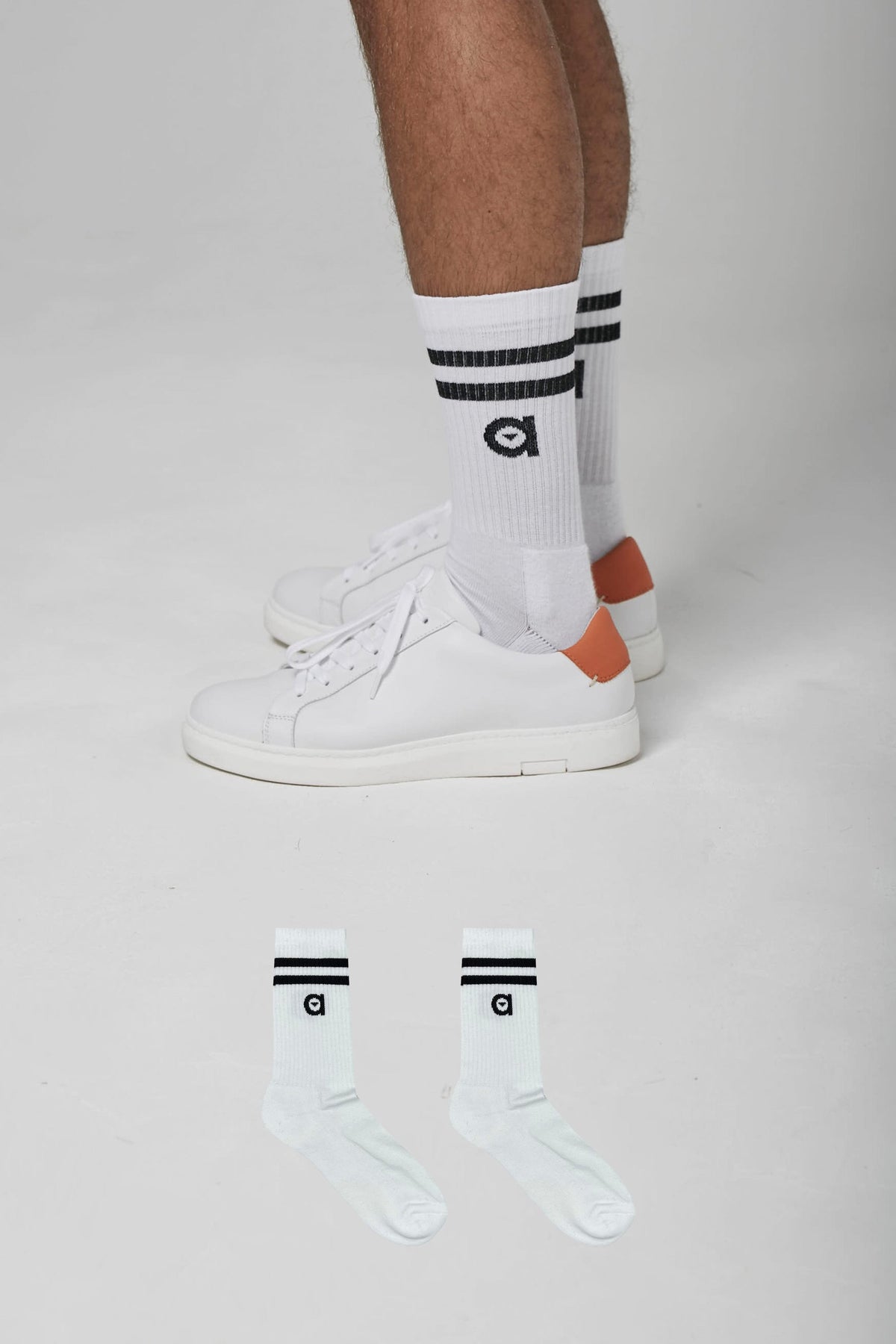2 pack black altid stripe socks