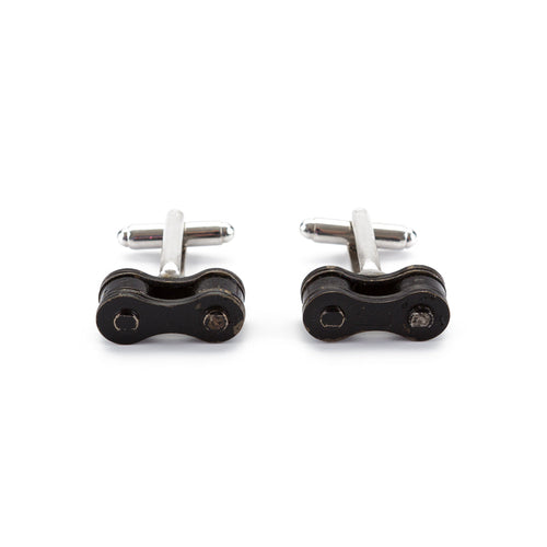 Recycled Bicycle Chain Cufflinks | Eco Gift for Cyclists & Bikers