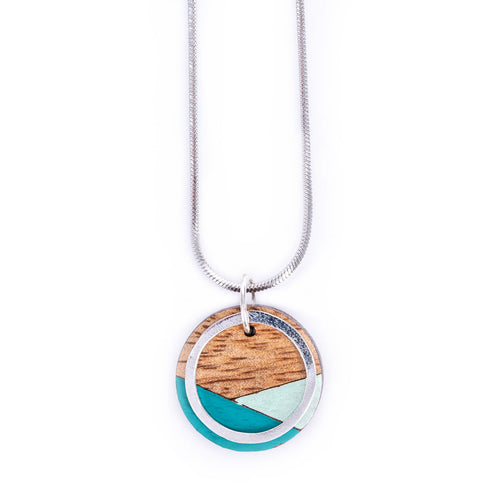 Conture Recycled Wood Silver Necklace (6 Colours available)