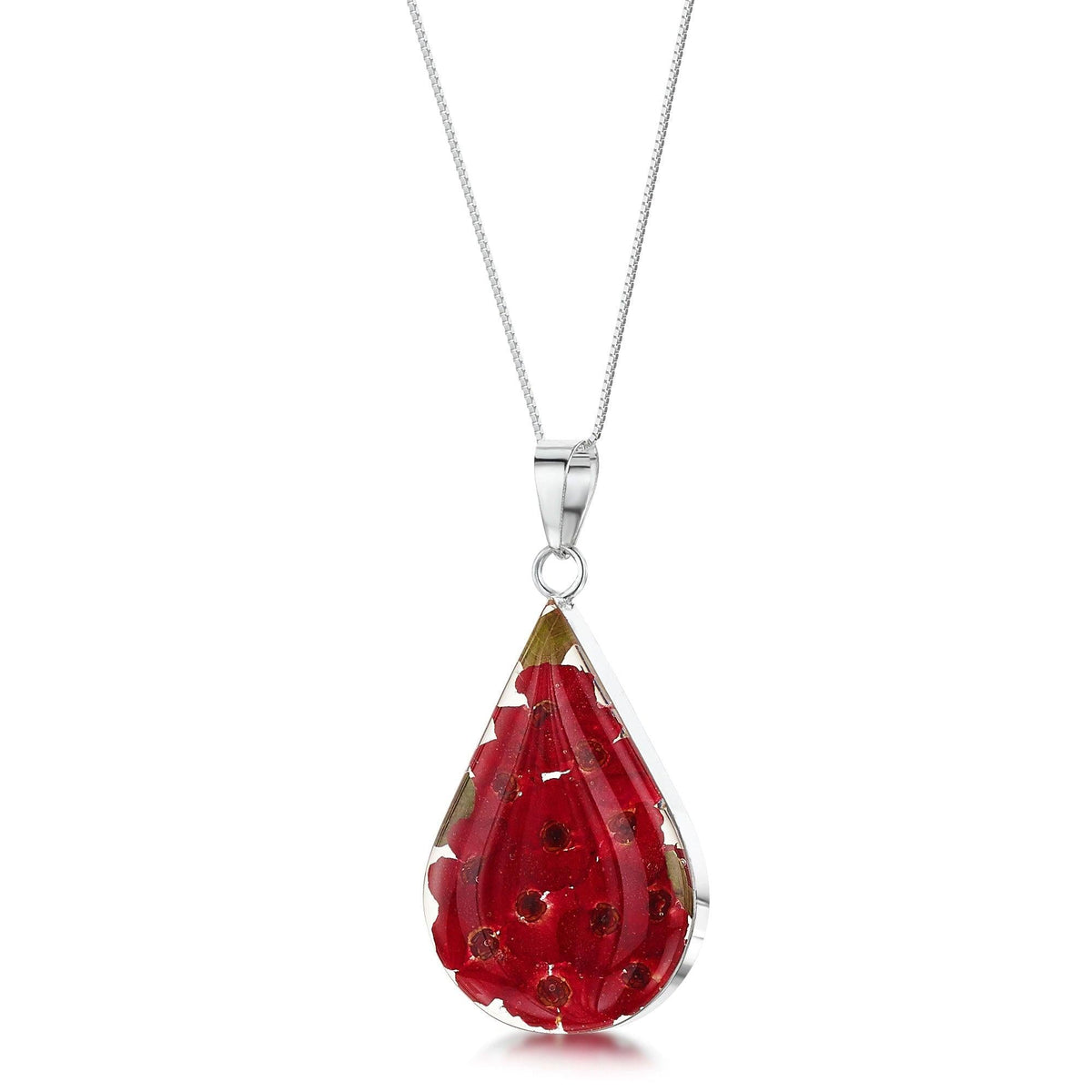 Poppy necklace by Shrieking Violet® Sterling silver large teardrop