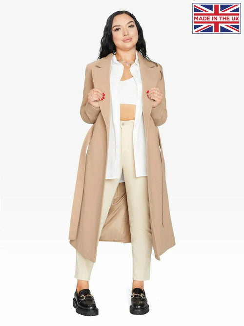 Belted Longline Duster Coat
