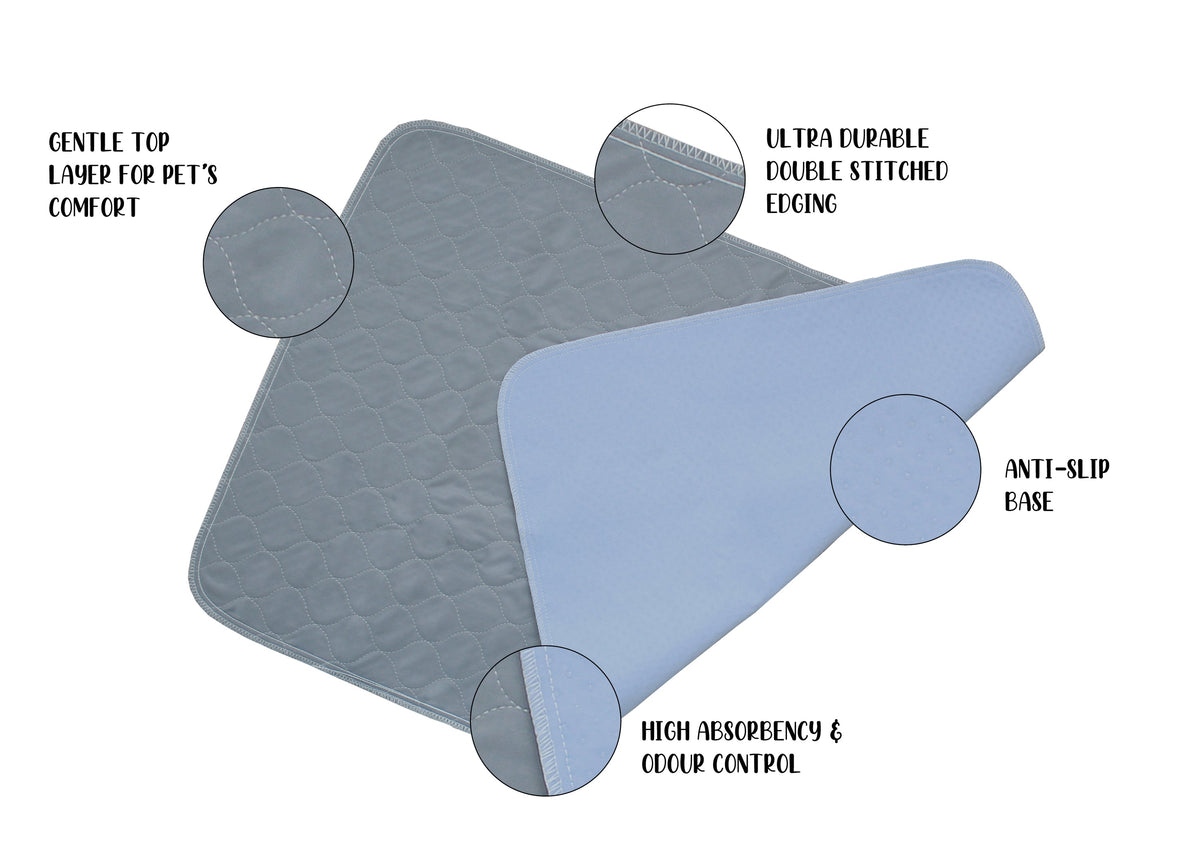 Two Pack of Reusable & Washable Pet Pads