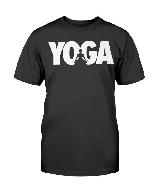 Yoga Silhouette Black Gildan Ultra Cotton T-Shirt