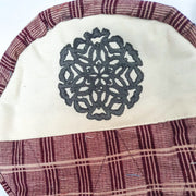 Round sari shoulder bag