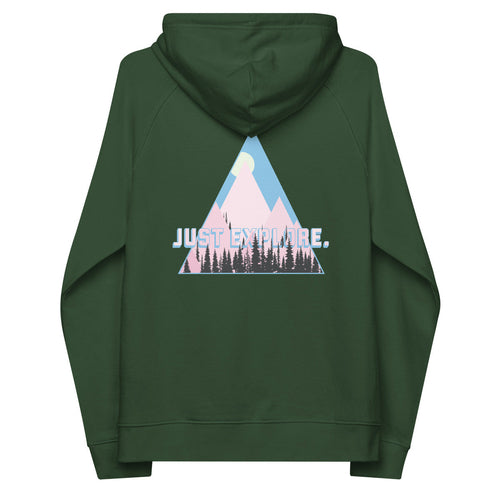 Just Explore. Seeker Organic Cotton Raglan Hoodie