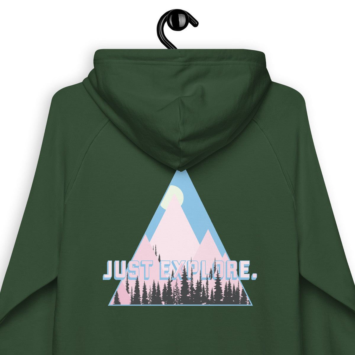 Just Explore. Seeker Organic Cotton Raglan Hoodie