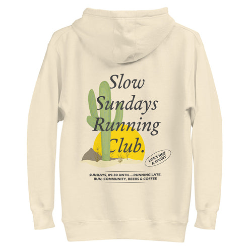 Cactus Slow Sundays Running Club Cotton Blend Hoodie