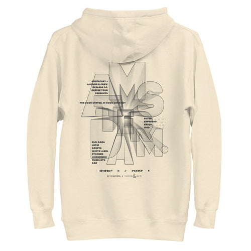 GUSTATORY Amsterdam Coffee Scene Cotton Blend Embroidered Hoodie