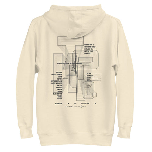 GUSTATORY Tokyo Coffee Scene Cotton Blend Embroidered Hoodie