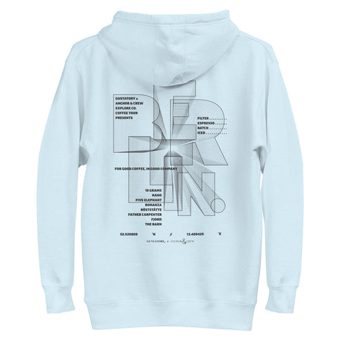 GUSTATORY Berlin Coffee Scene Cotton Blend Embroidered Hoodie