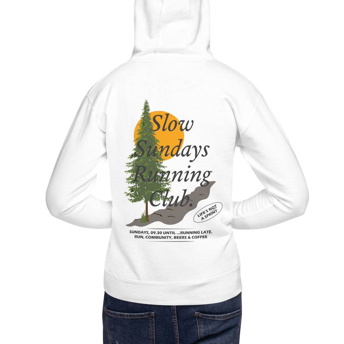 Mountain Pine Slow Sundays Running Club Cotton Blend Hoodie