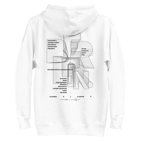 GUSTATORY Berlin Coffee Scene Cotton Blend Embroidered Hoodie