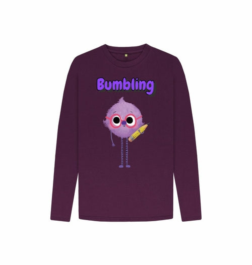 Organic Childrens Long-Sleeved T-shirt (Bumbling)