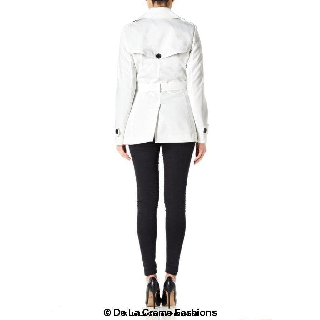 Womens Spring/Summer Double Breasted Short Belted Coat