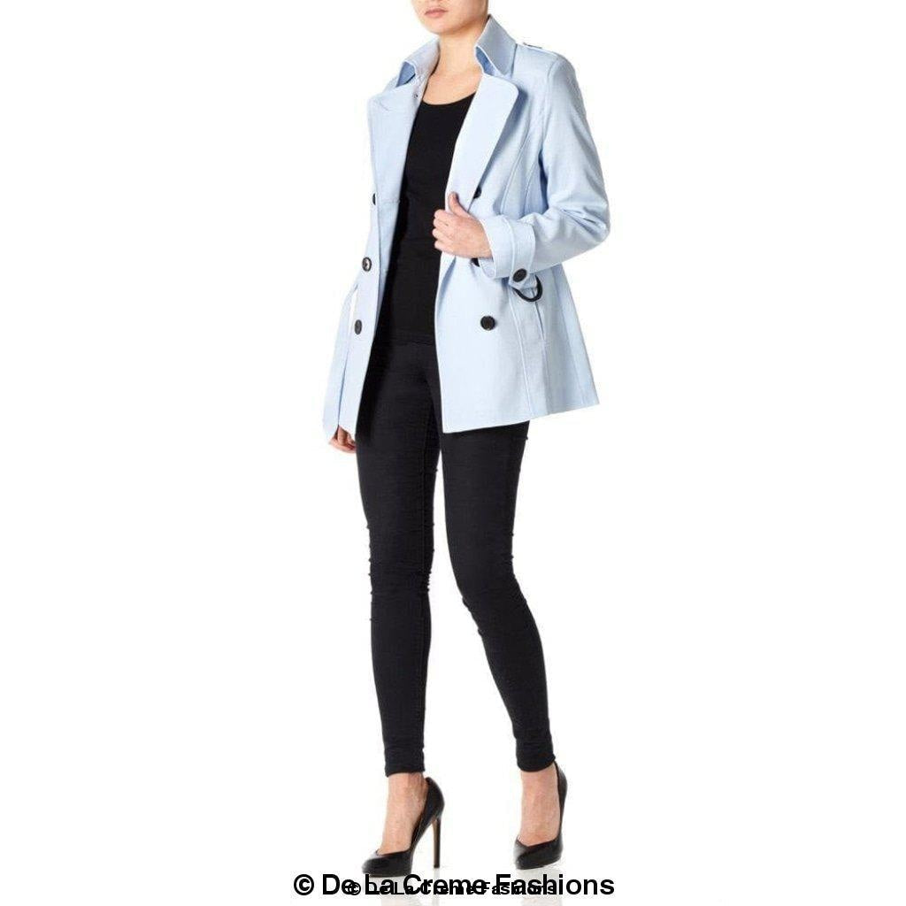 Womens Spring/Summer Double Breasted Short Belted Coat