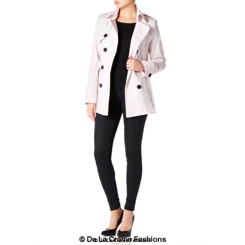 Womens Spring/Summer Double Breasted Short Belted Coat
