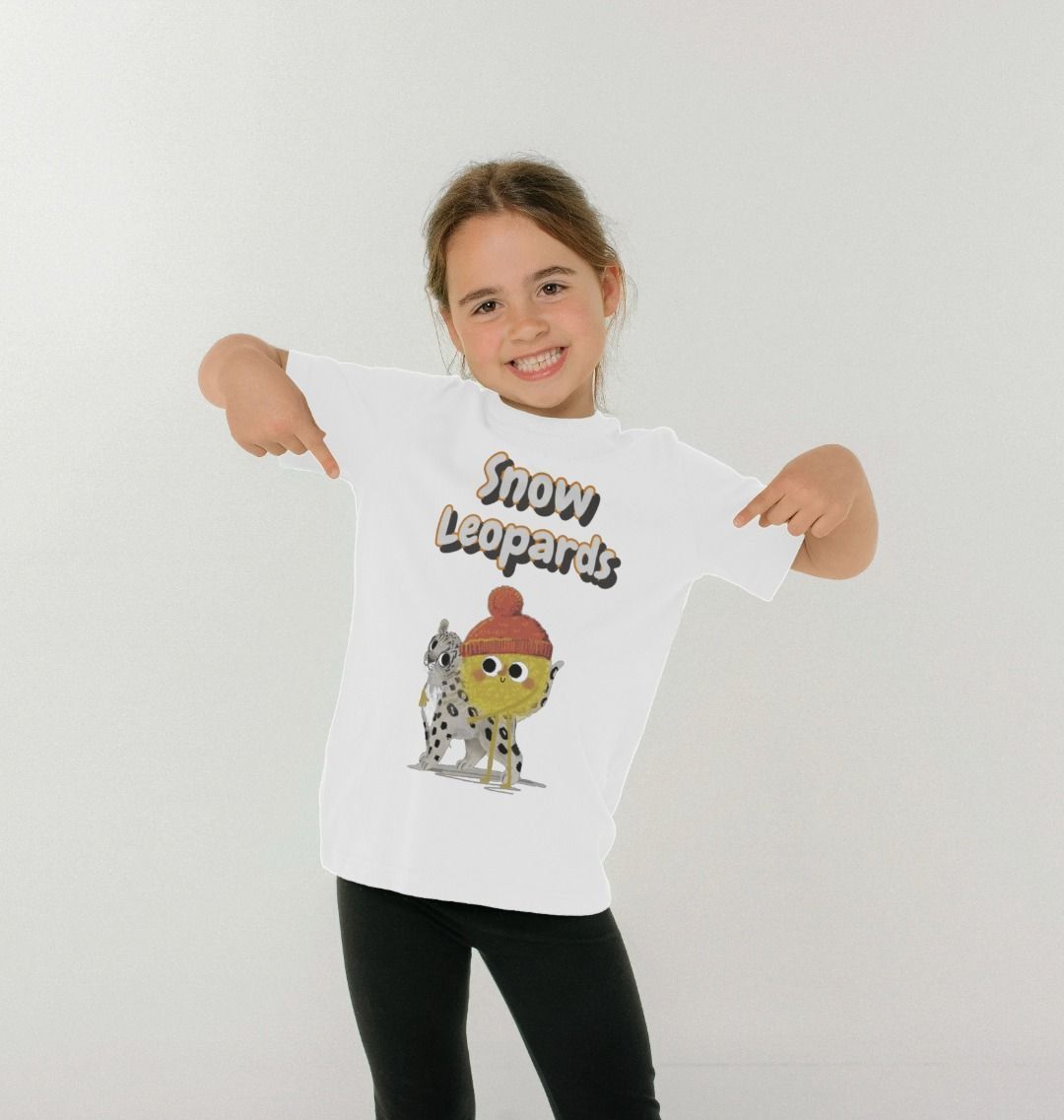 Organic Childrens T-shirt (Snow Leopard)